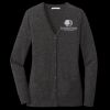(KM) Ladies Marled Cardigan Sweater Thumbnail